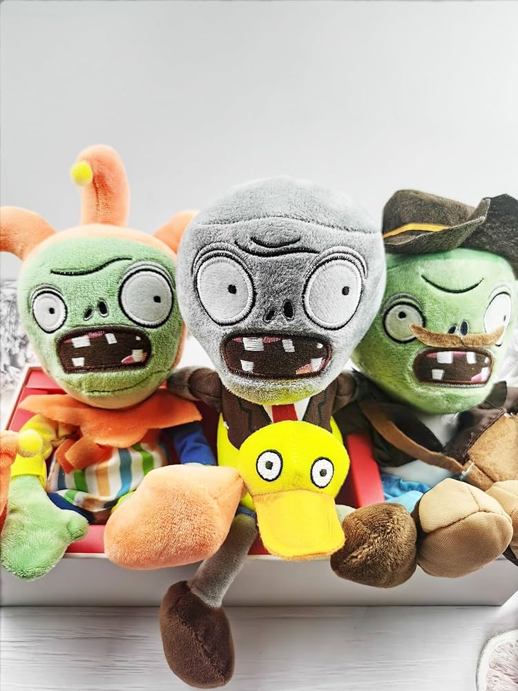 Amazon.co.jp: 植物と道化師のぬいぐるみゾンビセット3点、郵便